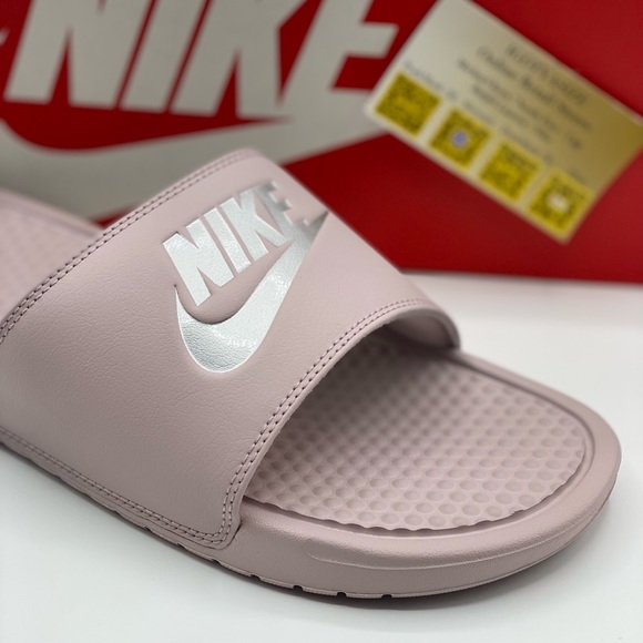 NIKE WOMENS BENASSI JDI SLIDES 343881-614 ROSE - Picture 2 of 6